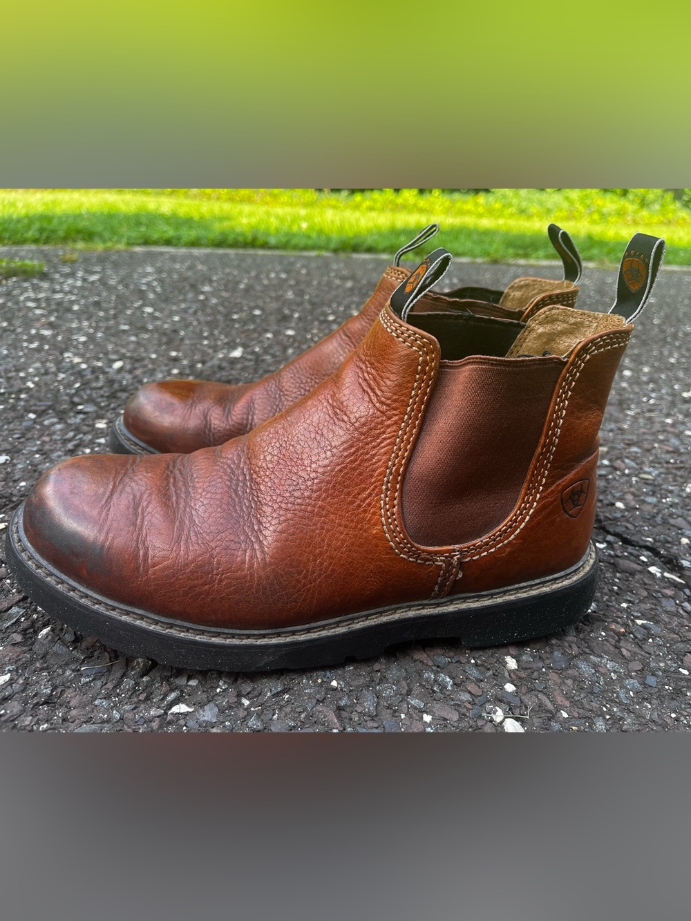 Ariat Men's Brown Leather Chukka Work Boots